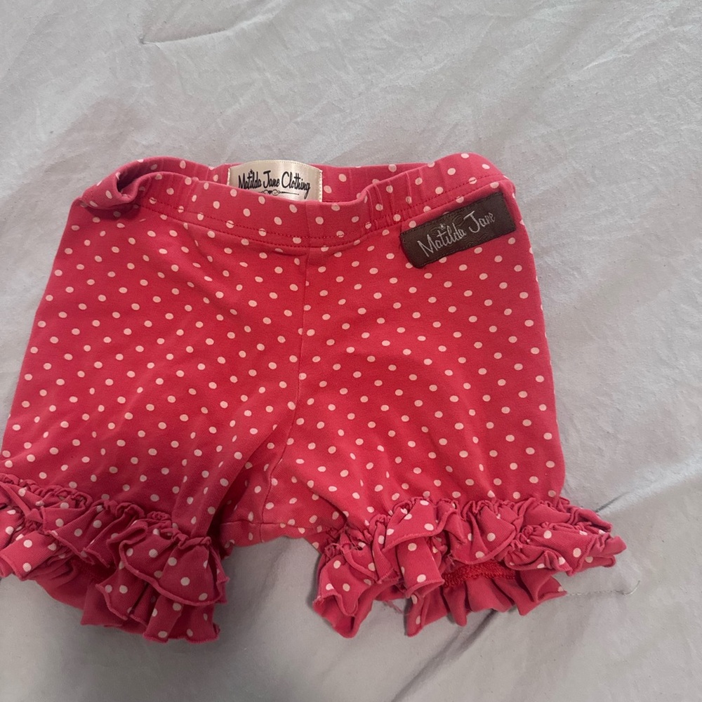 Matilda Jane Red Polka Dot Ruffle Diaper Cover